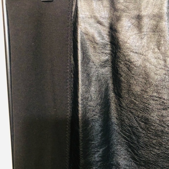 Mossimo Supply Co Size 12 black pieced faux leather mini lots of stretch - Picture 6 of 10